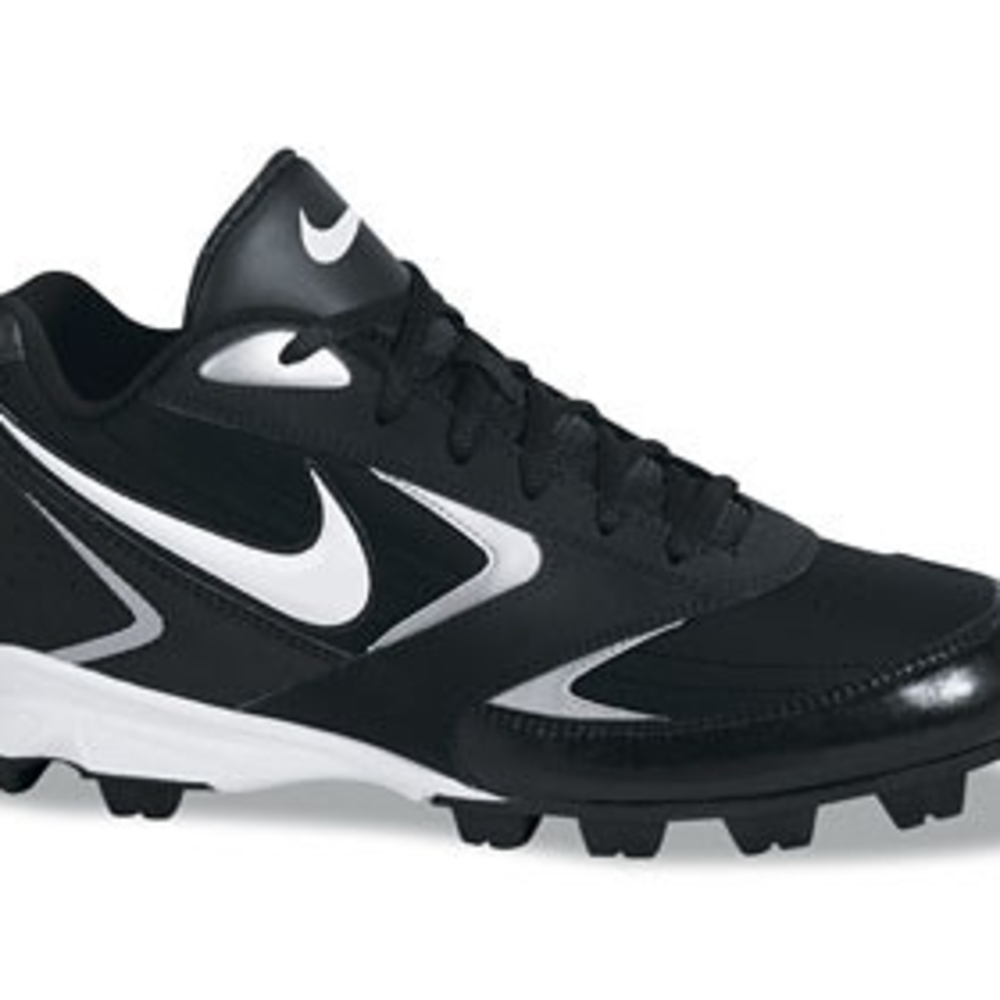 Nike Black and White Athletic Shoes with Field Traction